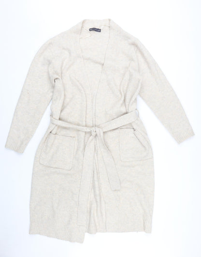 Womens UK Size S Marks and Spencer Beige Cardigan Jumper