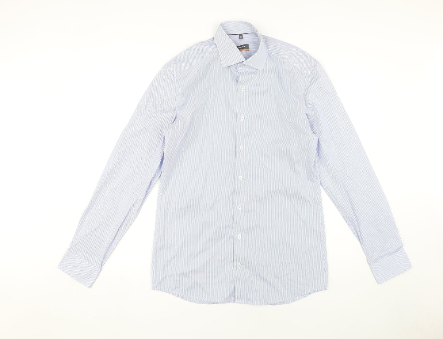 Mens UK Collar Size 39 Eterna Smart Blue  Dress Shirt
