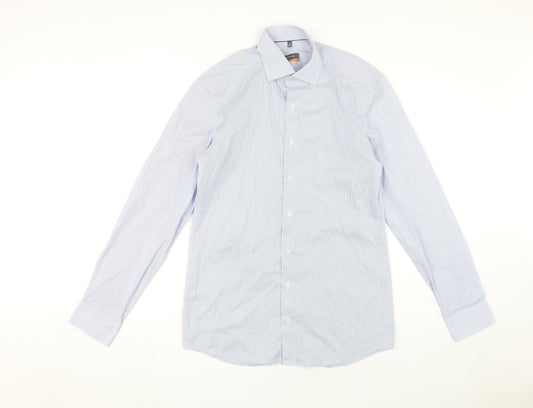 Mens UK Collar Size 39 Eterna Smart Blue  Dress Shirt
