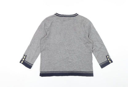 Womens UK Size 8 Mango Grey Pullover Jumper