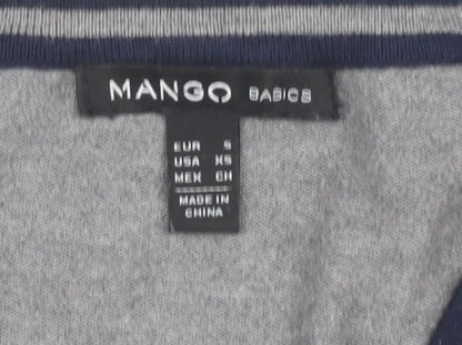 Womens UK Size 8 Mango Grey Pullover Jumper