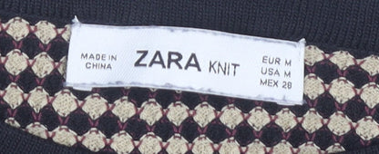 Womens UK Size M Zara Black Knit