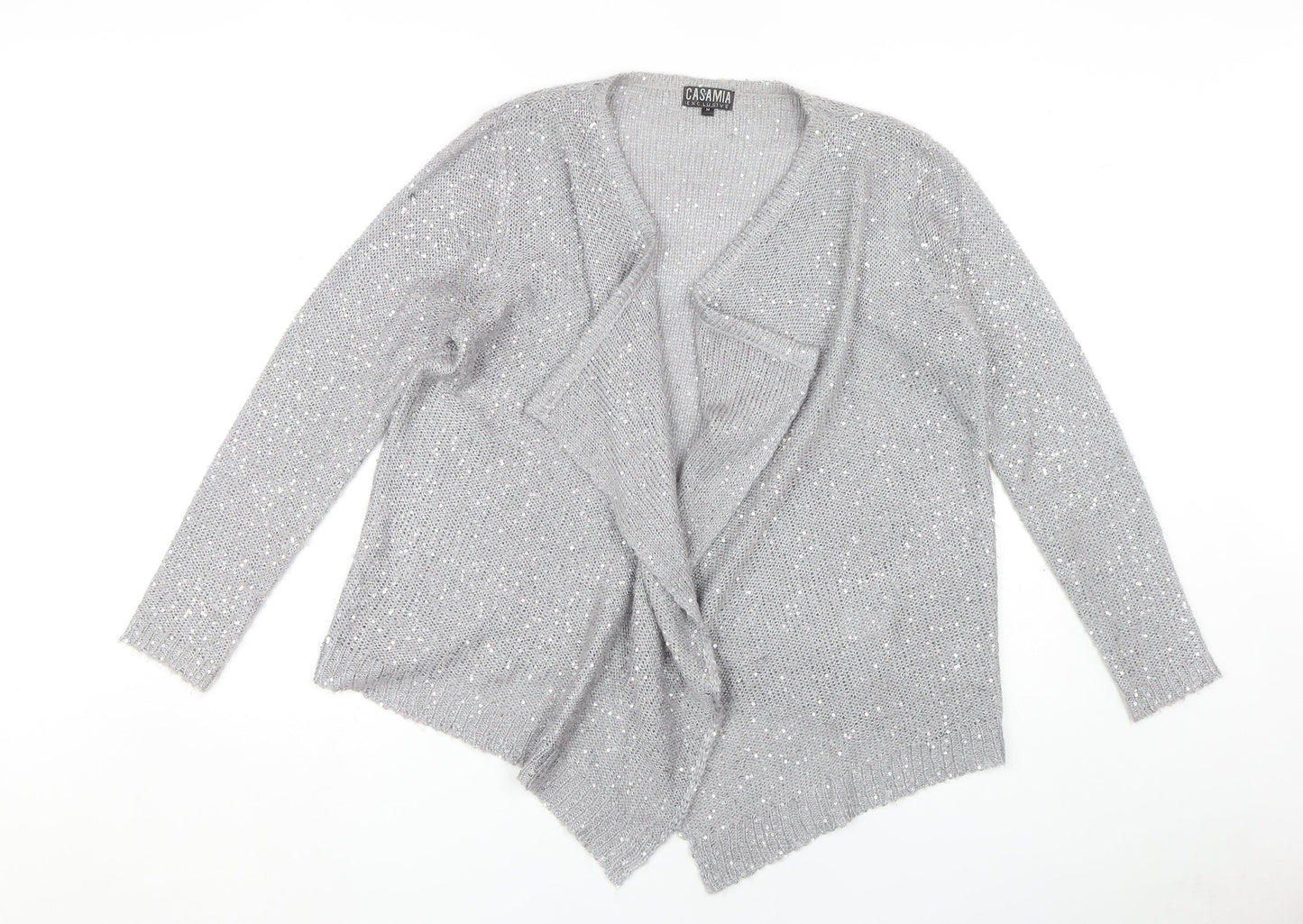 Womens UK Size M CASAMIA Grey Cardigan Jumper