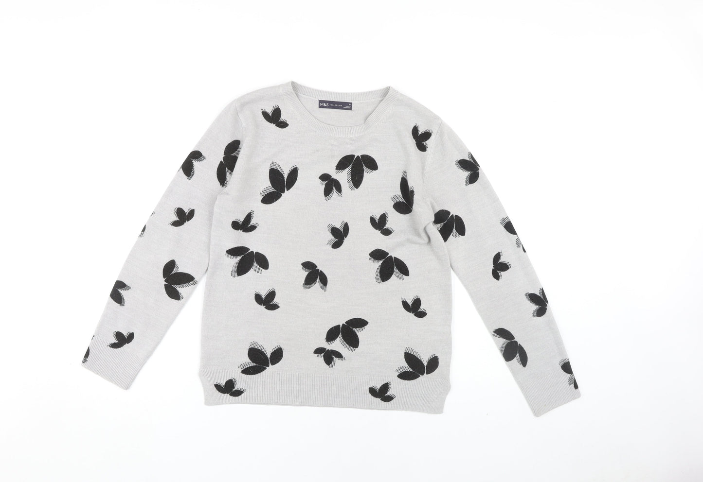 Womens UK Size 10 Marks and Spencer Grey Pullover Jumper