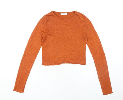 UK Size 12 Stradivarius Orange Cropped