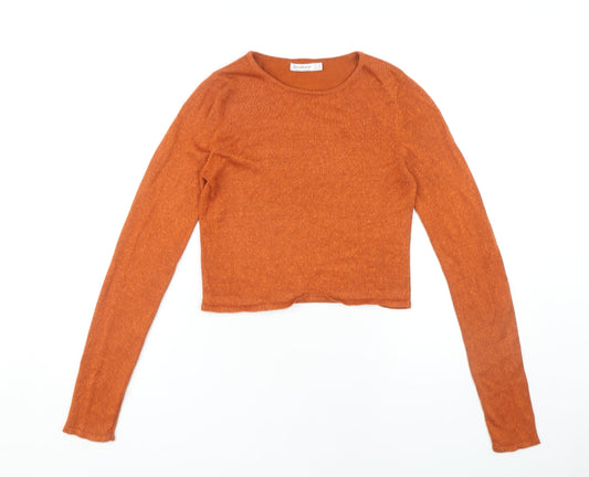 UK Size 12 Stradivarius Orange Cropped