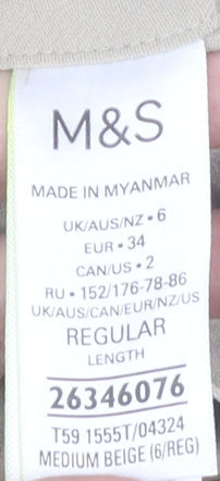 Marks and Spencer Women's Beige Shorts, Size 6