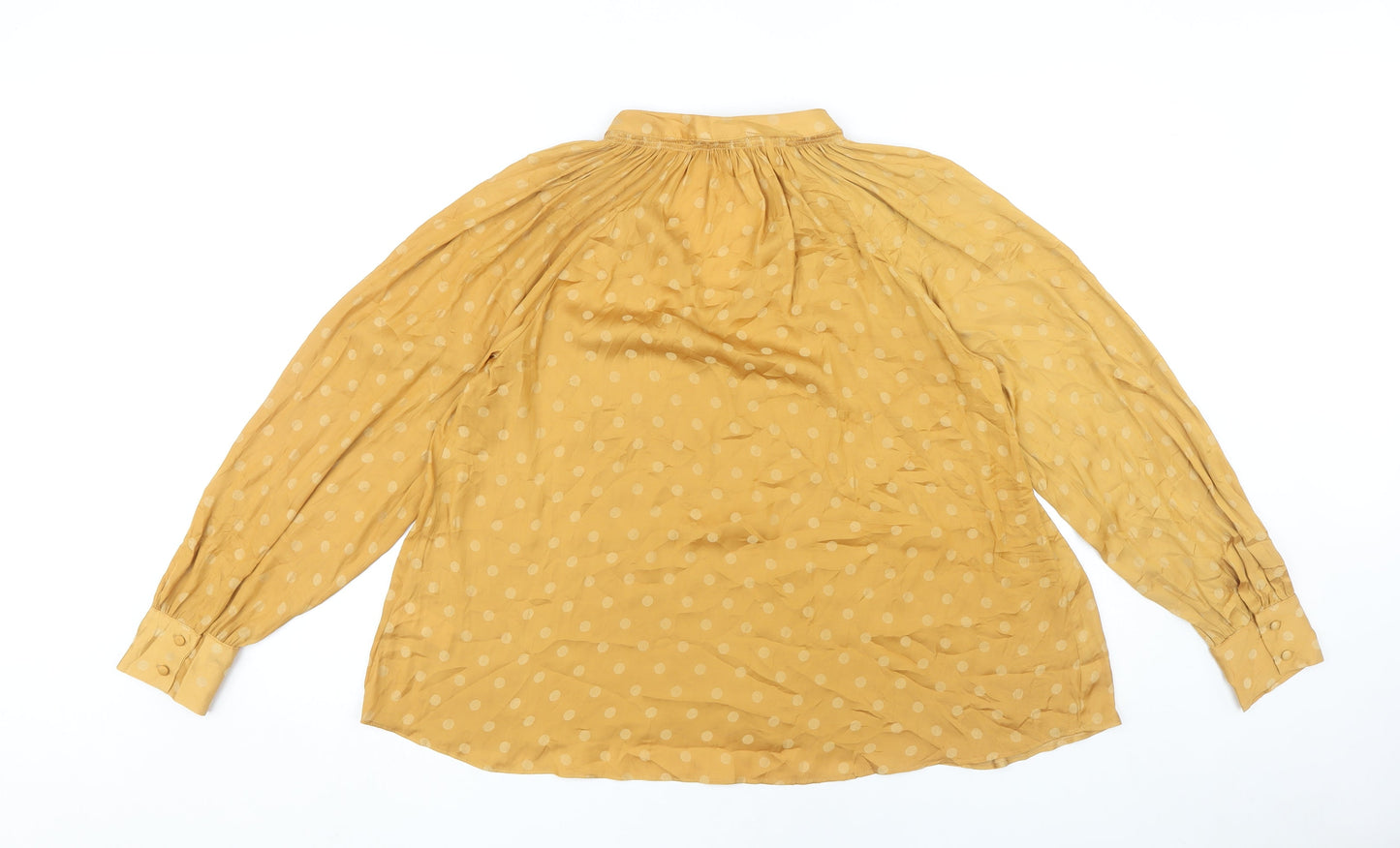 Womens UK Size 12 NEXT Yellow Tunica Blouse