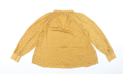 Womens UK Size 12 NEXT Yellow Tunica Blouse