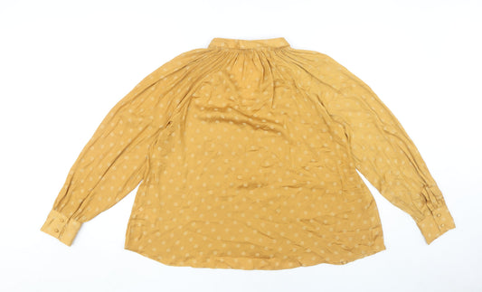 Womens UK Size 12 NEXT Yellow Tunica Blouse