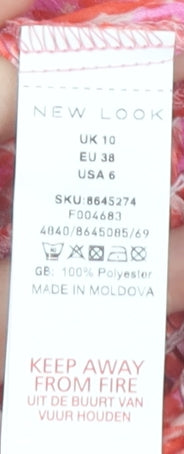 New Look Women's Pink Sleeveless Blouse UK 10