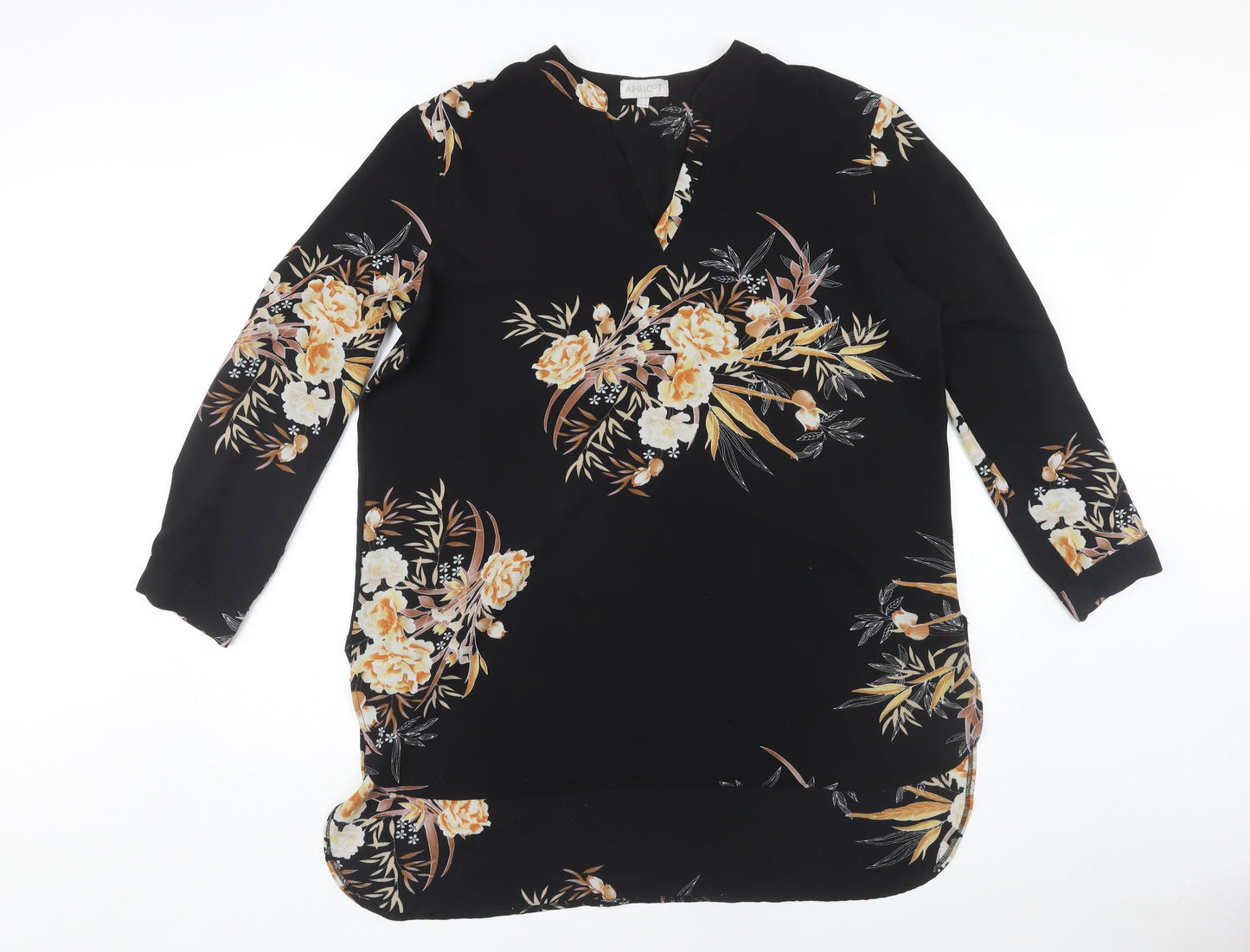 Womens UK Size XL Apricot Black Tunic