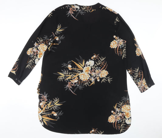 Womens UK Size XL Apricot Black Tunic