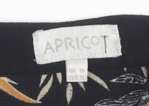 Womens UK Size XL Apricot Black Tunic