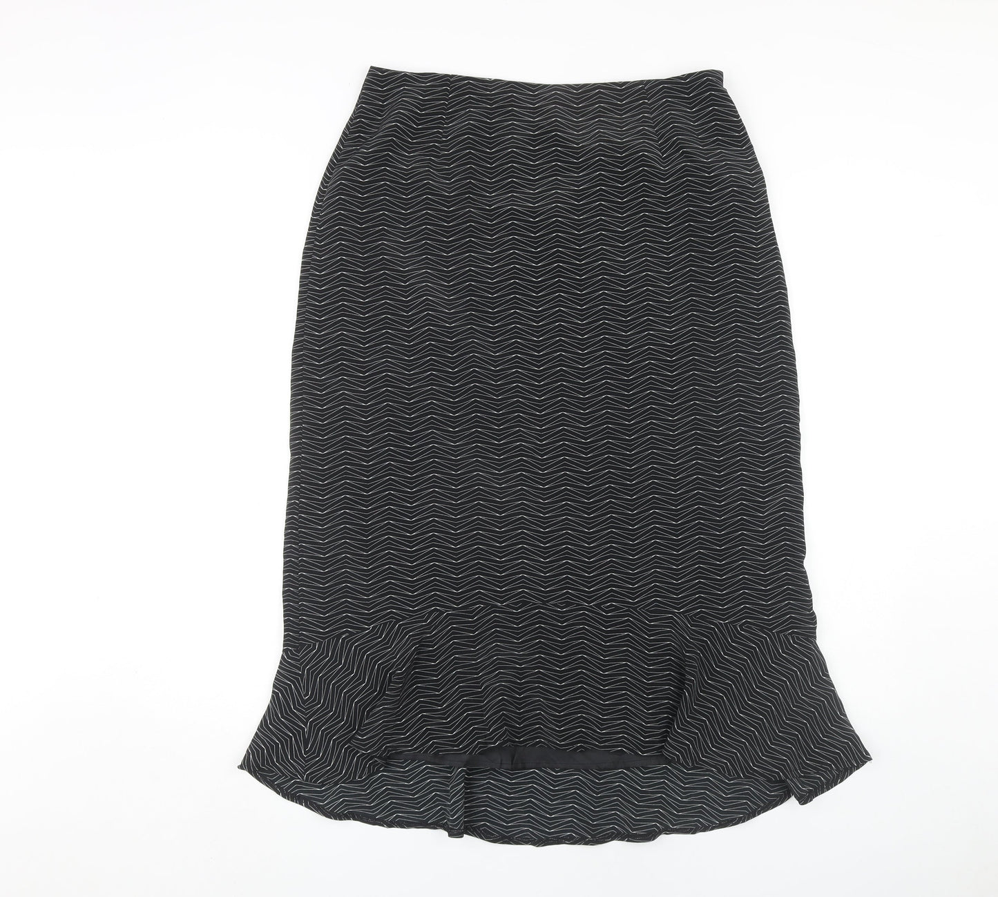D'Allaird Women Black Geometric Skirt Size 10