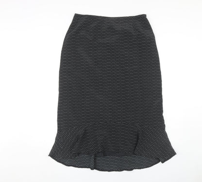 D'Allaird Women Black Geometric Skirt Size 10