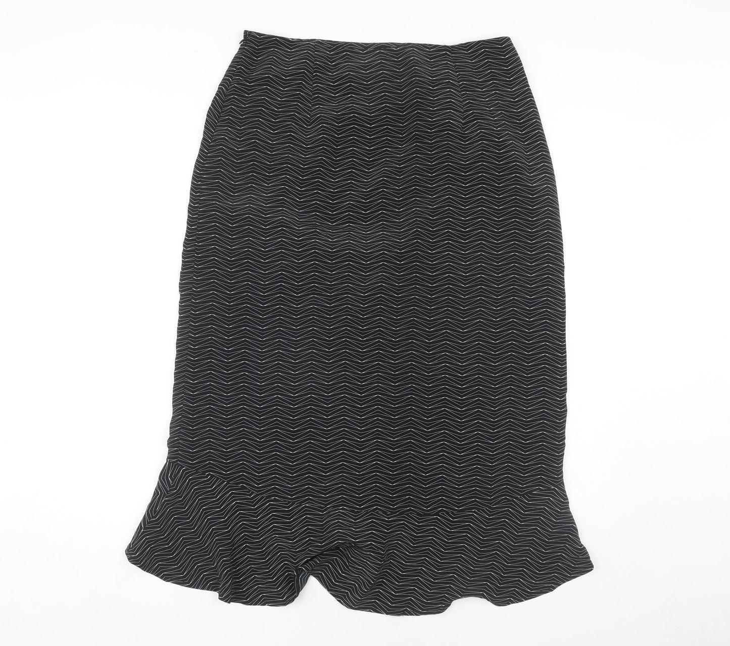 D'Allaird Women Black Geometric Skirt Size 10