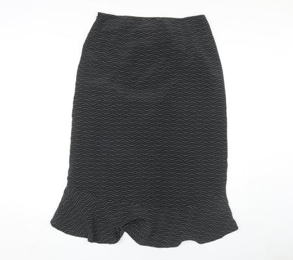 D'Allaird Women Black Geometric Skirt Size 10