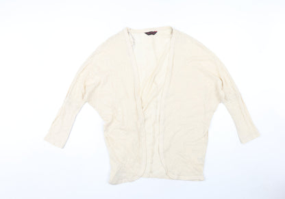 Womens UK Size 8 Miss Selfridge Ivory Cardigan Jumper