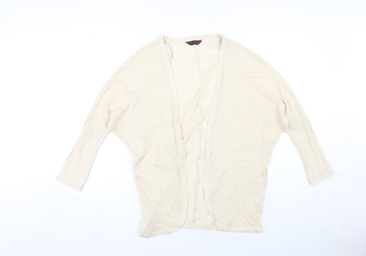 Womens UK Size 8 Miss Selfridge Ivory Cardigan Jumper