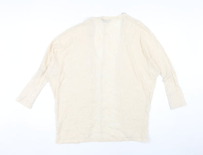 Womens UK Size 8 Miss Selfridge Ivory Cardigan Jumper