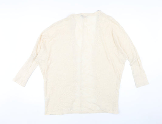 Womens UK Size 8 Miss Selfridge Ivory Cardigan Jumper