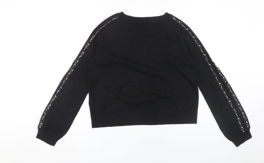 Womens UK Size 8 Topshop Black Pullover Jumper