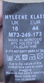 Myleene Klass Women Gold Wrap Dress Size 16 Party Style