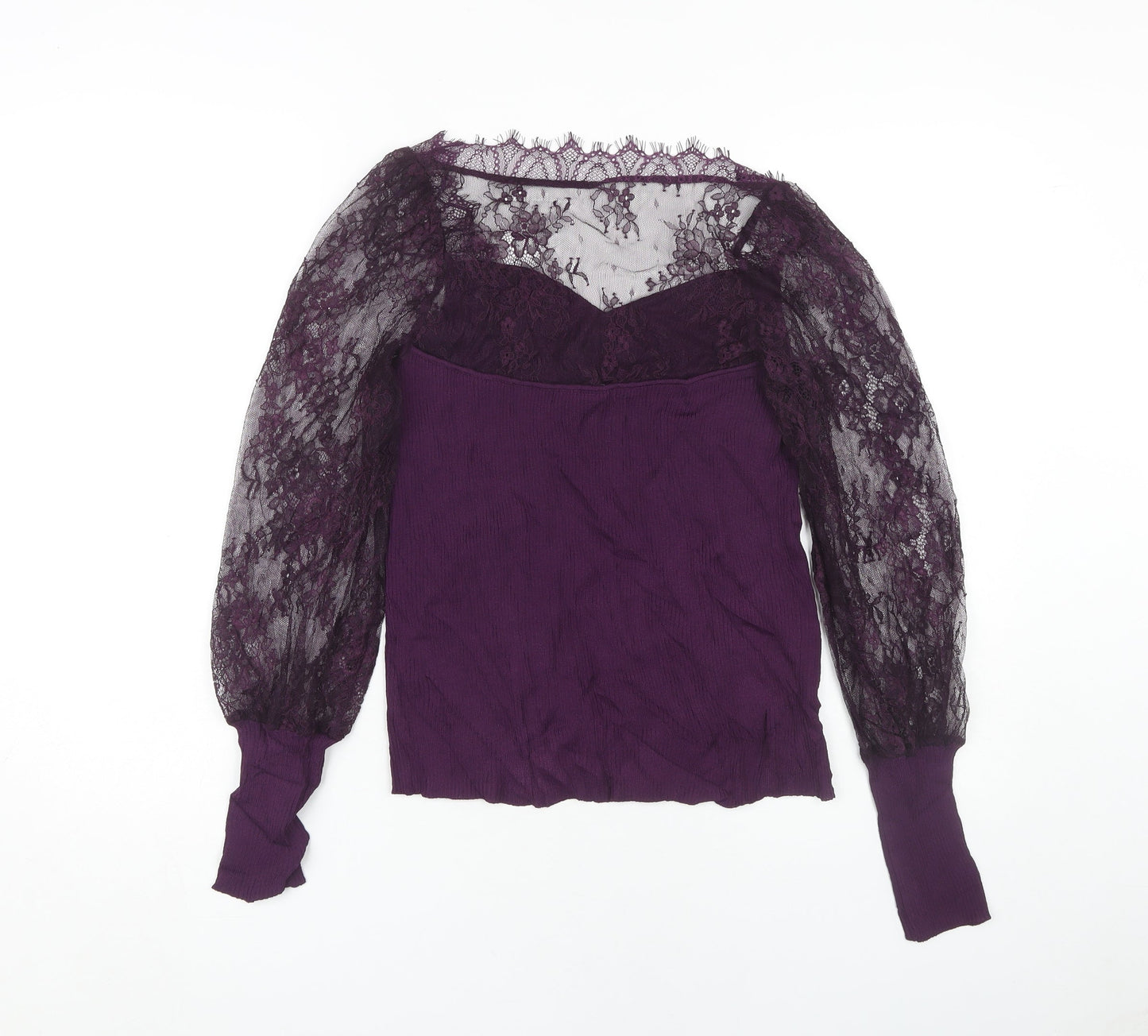 Womens UK Size 12 NEXT Purple Basic Blouse