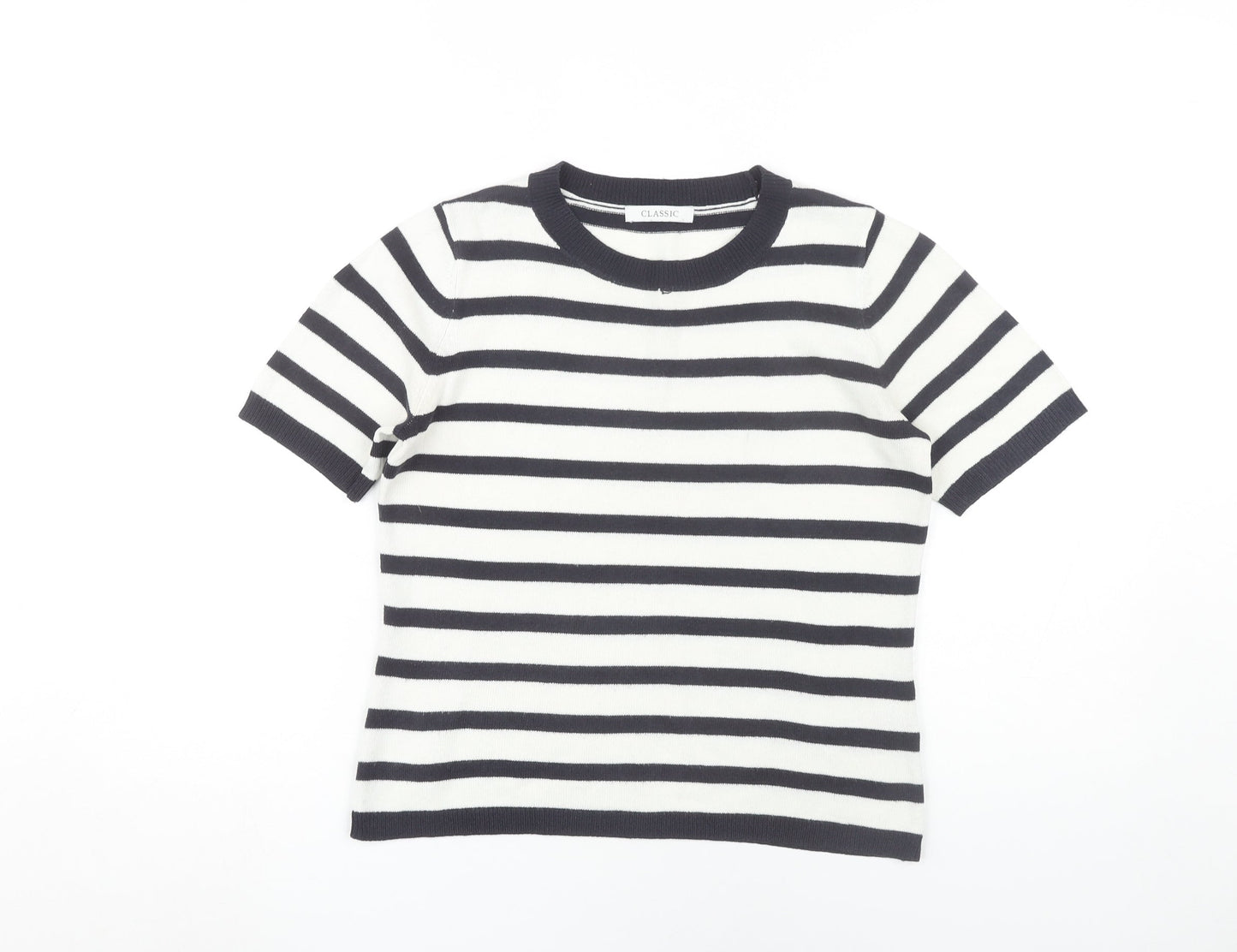Womens UK Size 6 Marks and Spencer White Jersey T-Shirt