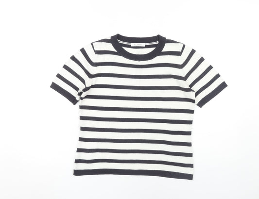 Womens UK Size 6 Marks and Spencer White Jersey T-Shirt