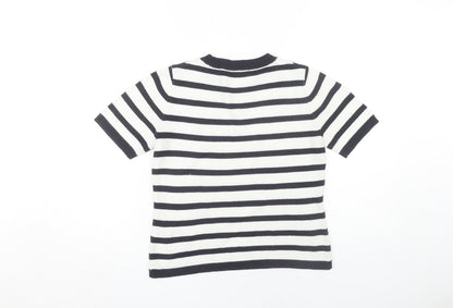 Womens UK Size 6 Marks and Spencer White Jersey T-Shirt