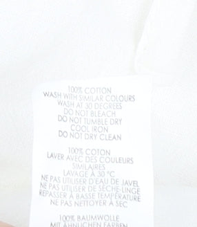 Boohoo Women's White Dress, Size 10, Cotton Elegance