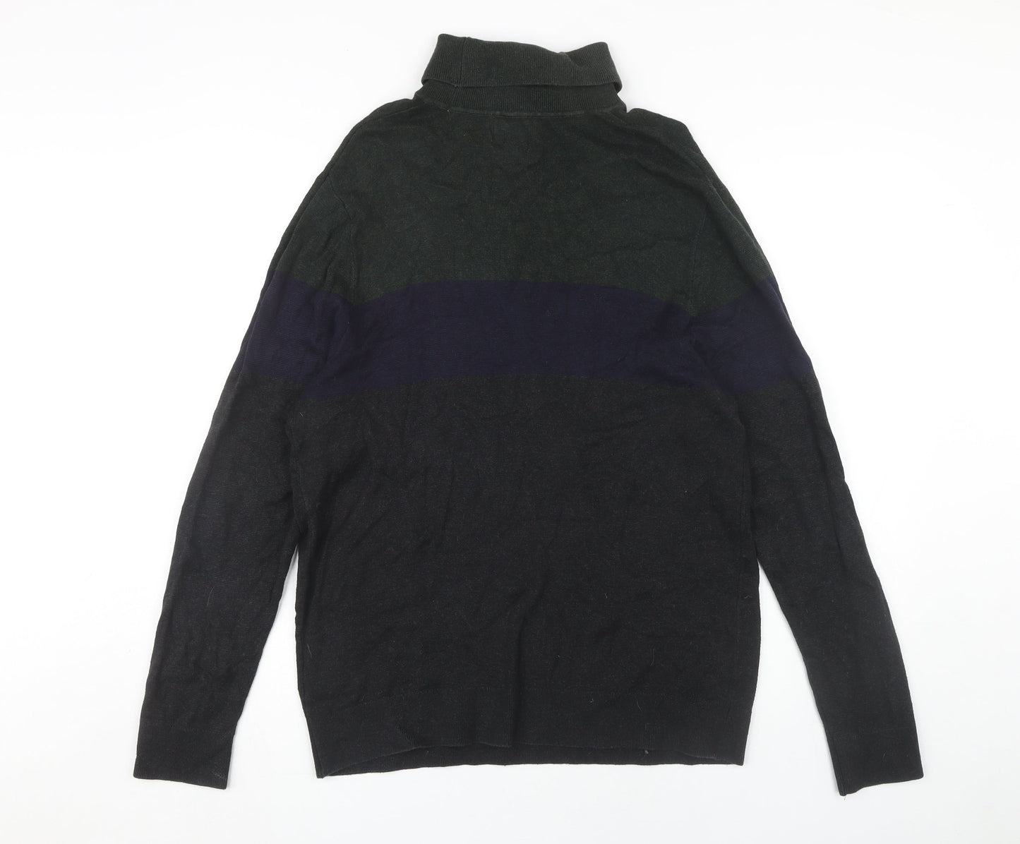 H&M Men's XL Multicoloured Roll Neck Jumper