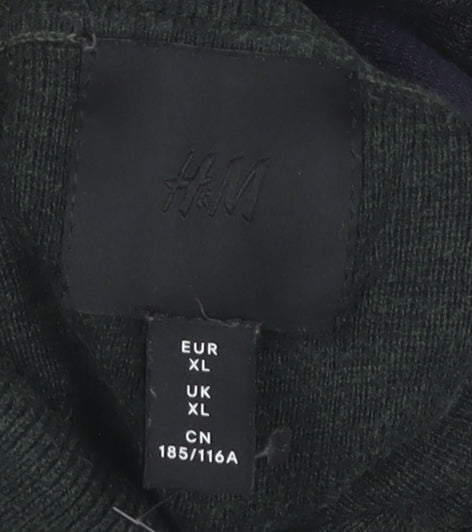 H&M Men's XL Multicoloured Roll Neck Jumper