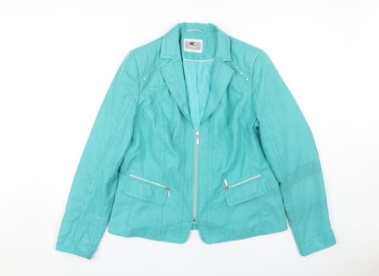 KSTN Women's Blue Blazer Size 18 with Zipped Pockets