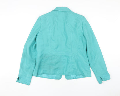 KSTN Women's Blue Blazer Size 18 with Zipped Pockets