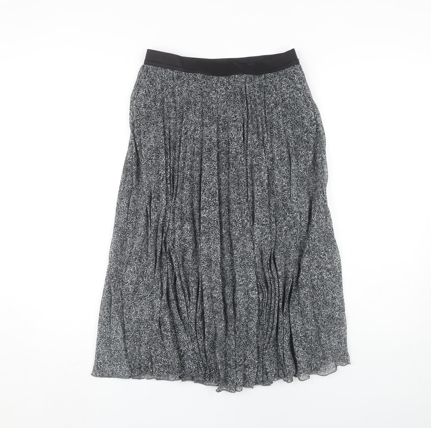 Miss Selfridge Women's Black Midi Pleated Skirt Size 10