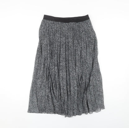 Miss Selfridge Women's Black Midi Pleated Skirt Size 10