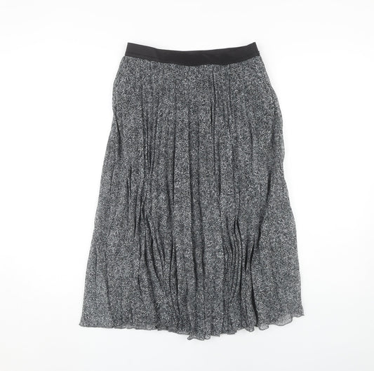 Miss Selfridge Women's Black Midi Pleated Skirt Size 10