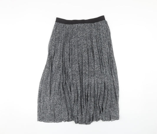 Miss Selfridge Women's Black Midi Pleated Skirt Size 10