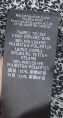 Miss Selfridge Women's Black Midi Pleated Skirt Size 10