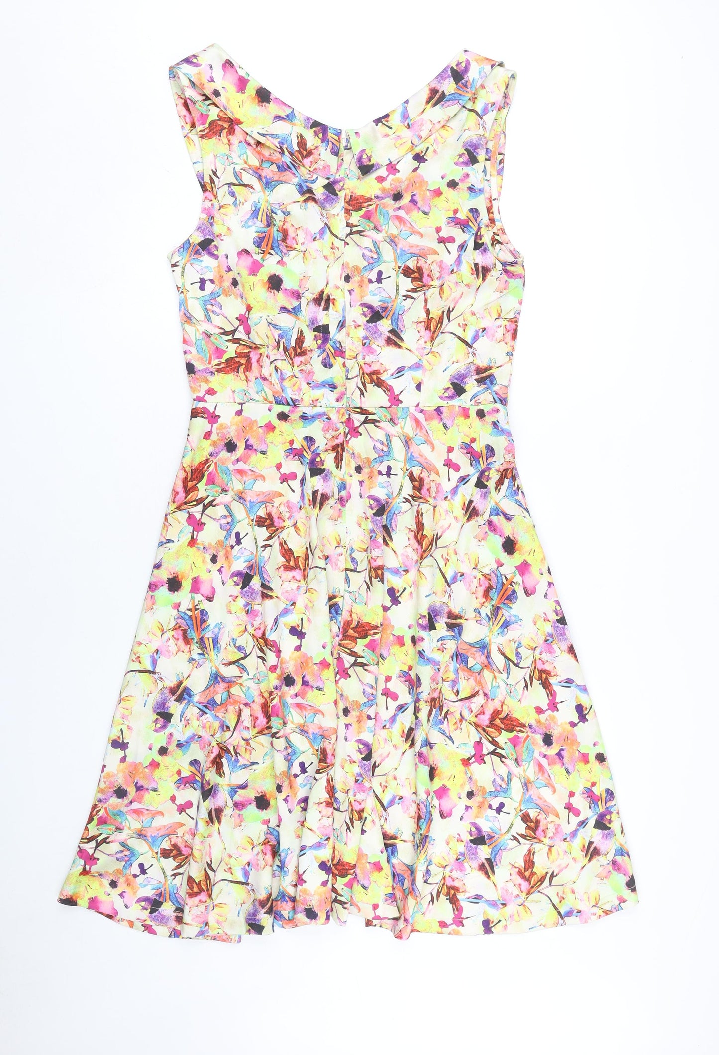 Lindy Bop Women's Multicoloured Floral Fit & Flare Dress, Size 14