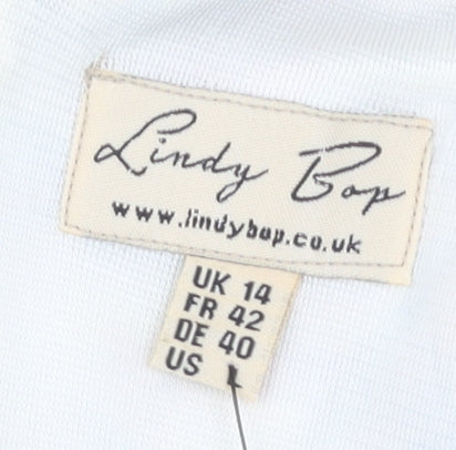 Lindy Bop Women's Multicoloured Floral Fit & Flare Dress, Size 14