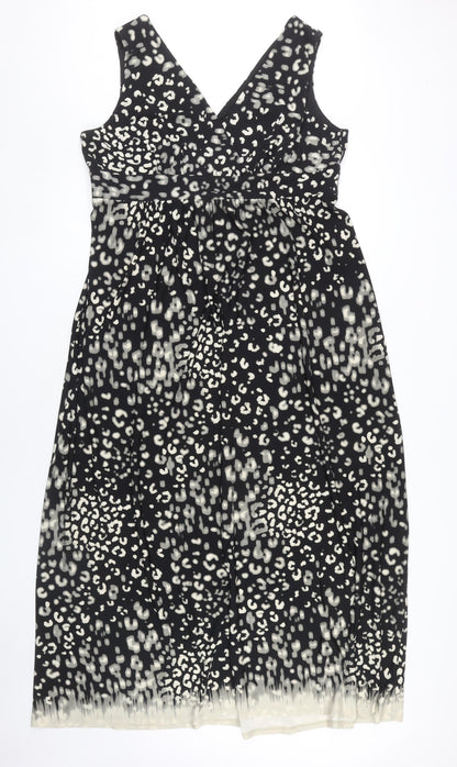 Marks and Spencer Women's Black V-Neck Midi Dress
