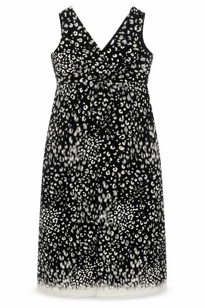 Marks and Spencer Women's Black V-Neck Midi Dress