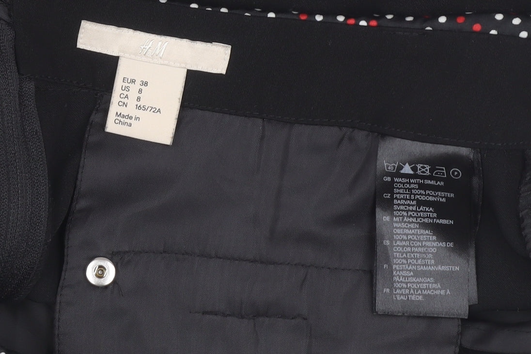 H&M Women's Black Straight Skirt, Size 10