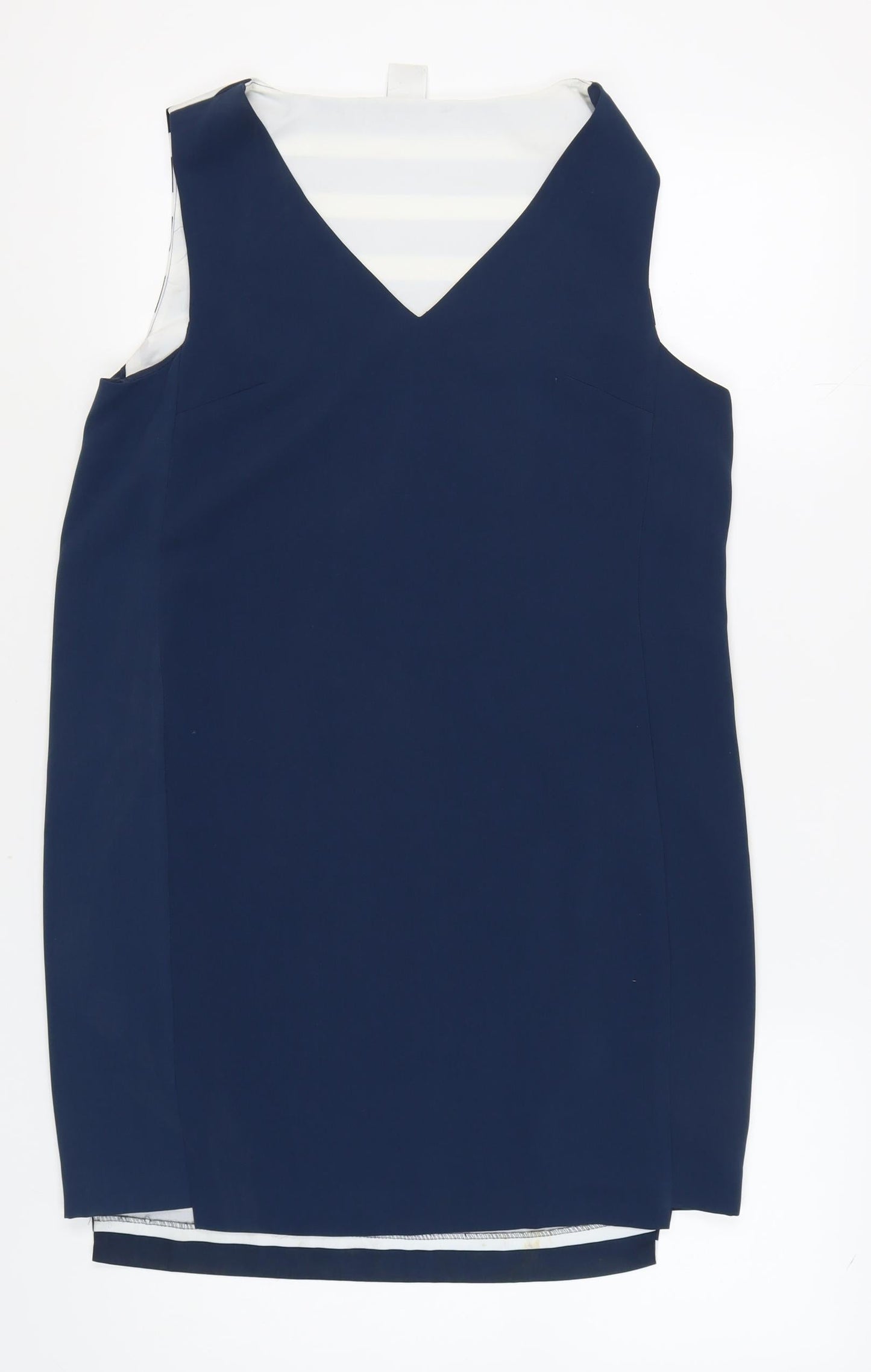 Vero Moda Women's Blue Striped Sheath Dress Size L
