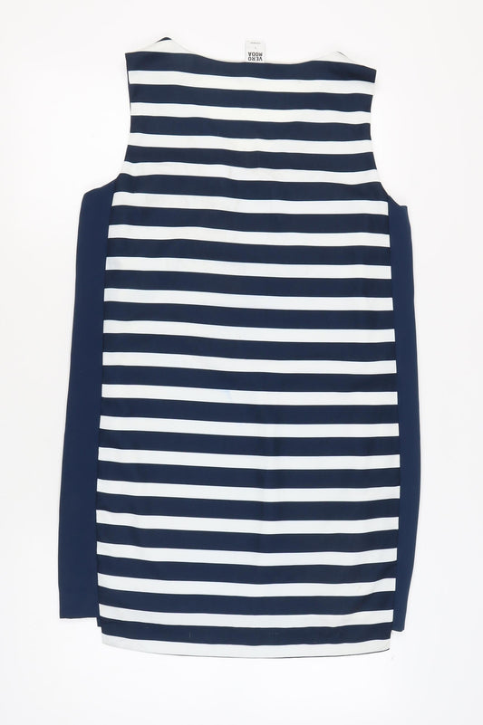 Vero Moda Women's Blue Striped Sheath Dress Size L