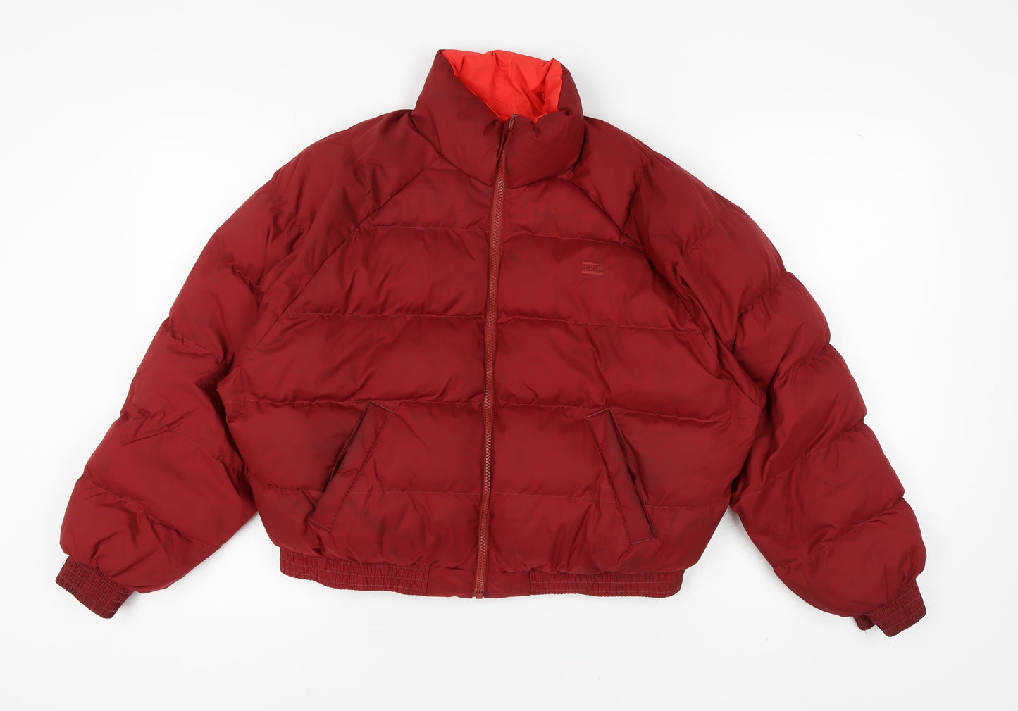 Levi's Red Puffer Jacket Unisex Adults M